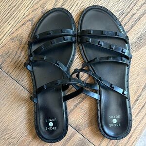 NWOT shade & shore black sandals